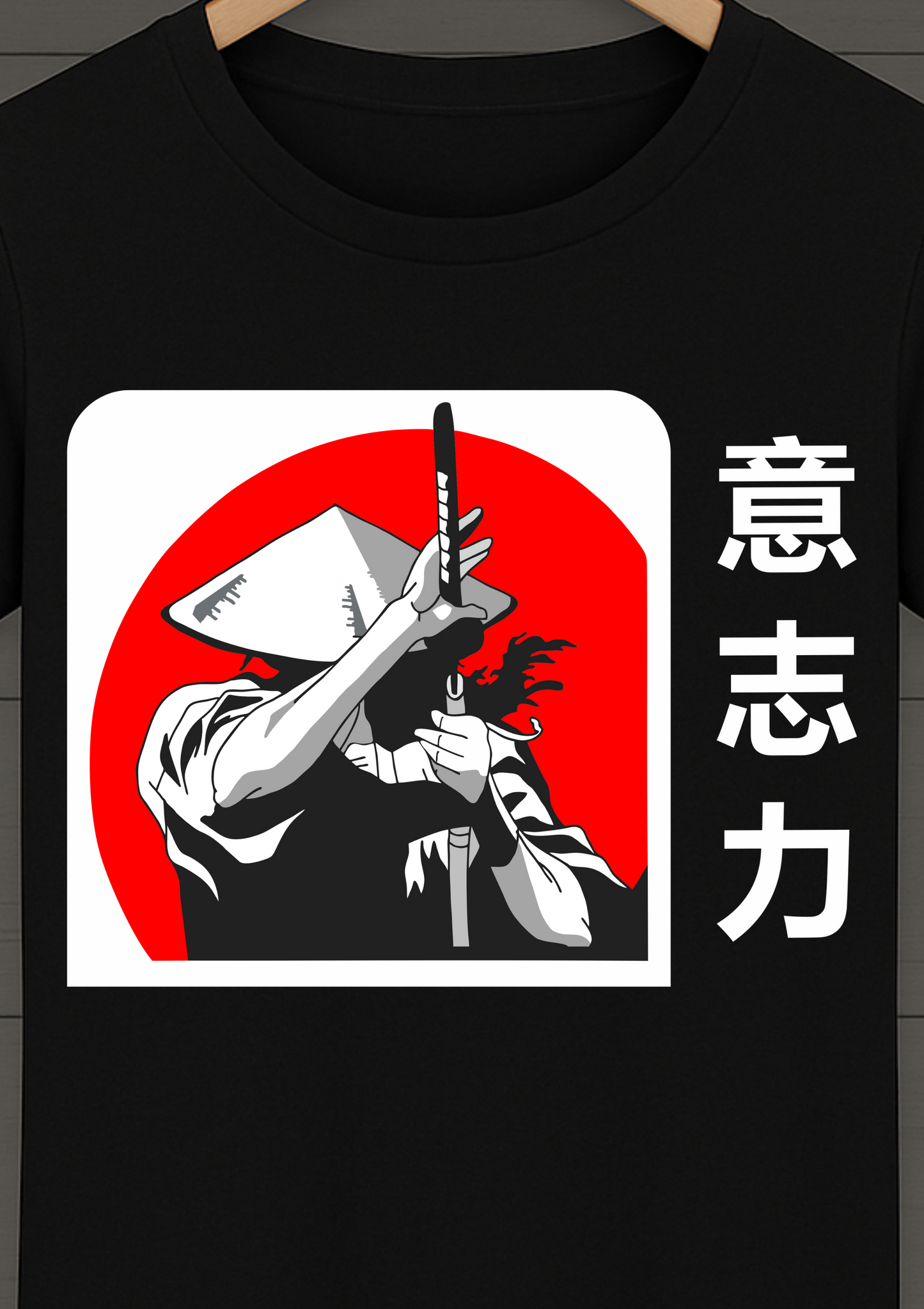 Herren Tshirt aus Baumwolle mit Samurai Design